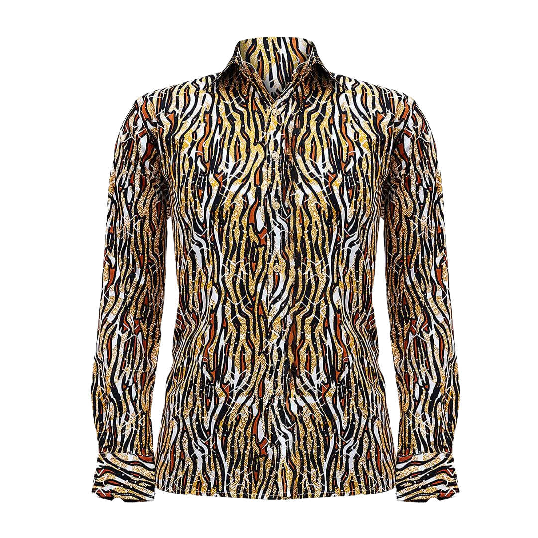 Long Sleeve Africa Print Shirt